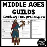 Middle Ages Guilds Reading Comprehension Worksheet Medieval Times