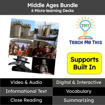 Preview of Middle Ages Informational Text Reading Passages and Activities Bundle
