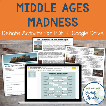 Preview of Middle Ages Invention Debate | Medieval Times Activity for PDF and Google Drive