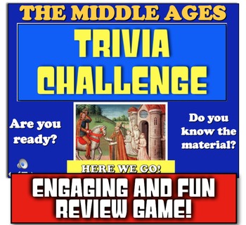 Preview of Middle Ages Review Game | Students Review Themes from Middle Ages, Crusades