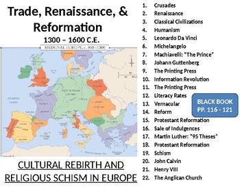 Preview of Middle Ages LESSON BUNDLE: The European Renaissance and Protestant Reformation
