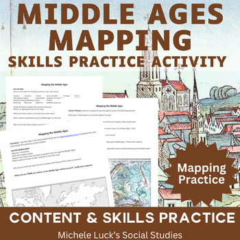 Preview of Middle Ages Mapping Activity Europe Geography Analysis