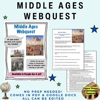 Preview of Middle Ages (Medieval Ages) Webquest