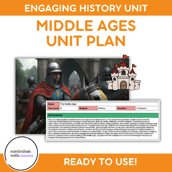 Preview of Middle Ages / Medieval Europe HISTORY FULL UNIT PLAN
