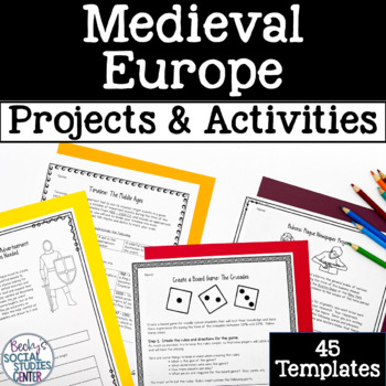 Preview of Middle Ages Medieval Europe Projects Activities Mini Bundle