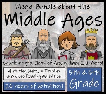 Preview of Middle Ages Mega Bundle of Activities | 5th Grade & 6th Grade
