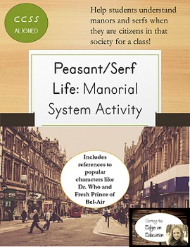 Preview of Middle Ages Peasant Life Game- Manors and Serfs