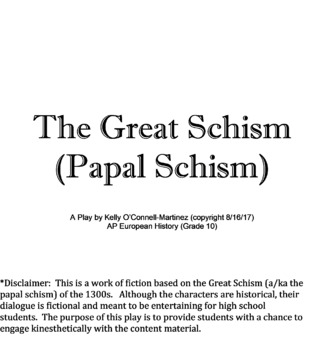 Preview of Readers Theater: The Great Schism (Papal Schism/Middle Ages)