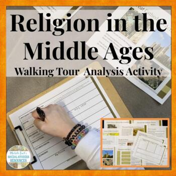 Preview of Middle Ages Religion Analysis Activity | Medieval Catholic Church Centers