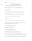 Middle Ages Study Guide, Test, and Answer Key