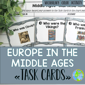 Preview of Middle Ages Task Cards