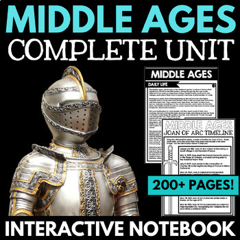 Preview of Middle Ages Unit Bundle - Medieval Europe Activities Projects - Knights Castles