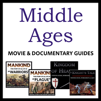 Preview of Middle Ages Viewing Guide Bundle: Movies + Documentary Episodes
