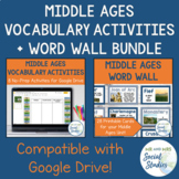Middle Ages Vocabulary Activity Set and Word Wall Bundle
