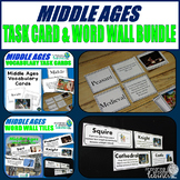 Middle Ages Vocabulary Task Card & Word Wall Tile Bundle