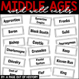 Middle Ages Word Wall