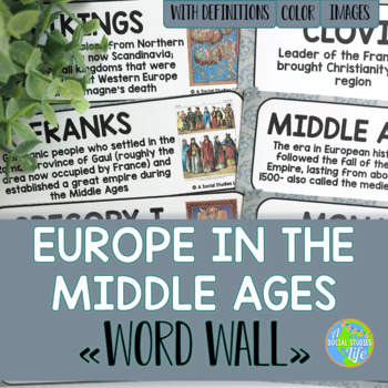 Preview of Middle Ages Word Wall