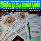 Middle Ages and Renaissance Differentiated Reading Passage