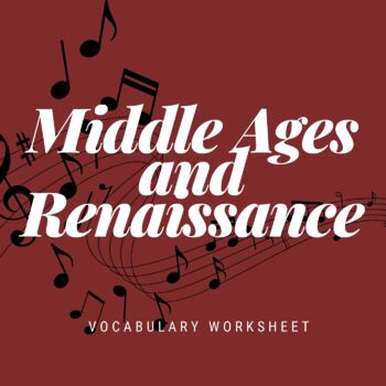Preview of Middle Ages and Renaissance Vocabulary Worksheet