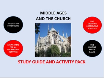Preview of Middle Ages and the Church: Study Guide and Activity Pack