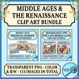 Middle Ages and the Renaissance European History Clip Art Bundle