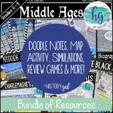 Middle Ages or Medieval Europe Unit Bundle of Lessons, Act