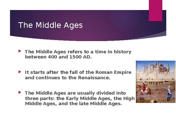 dates of middle age and renaissance