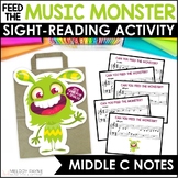 Middle C Position Game - Feed the Music Monster Sight-Read