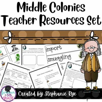Preview of 5th Grade Social Studies - Middle Colonies Teacher Resources Set