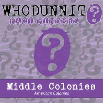 Preview of Middle Colonies Whodunnit Activity - Printable & Digital Game Options