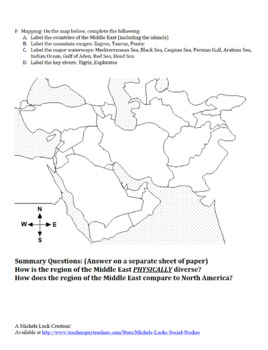 Middle East Geography Atlas Introduction Activity | TpT