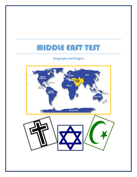 Preview of Middle East Geography and Religion Test or Test Prep