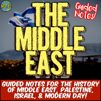 Preview of Middle East Palestine PowerPoint and Notes Activity PLUS Teacher Guide