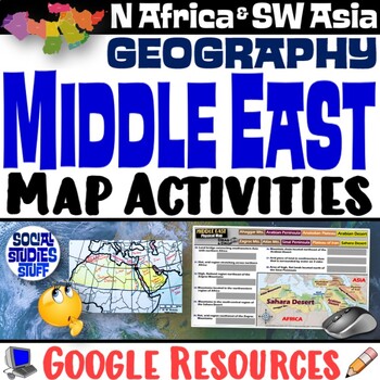 Preview of Middle East Map Practice Activities | SW Asia & North Africa Geography | Google
