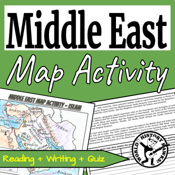 Preview of Middle East Map & Reading Activity - Islam Arabia Mecca Medina