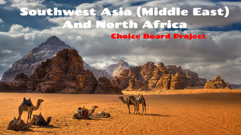 Preview of Middle East, North Africa (Southwest Asia) Choice Board Project - NO PREP!
