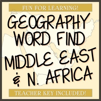 Preview of MIDDLE EAST & NORTH AFRICA WORD SEARCH (Puzzle Is Shaped Like Middle East!)