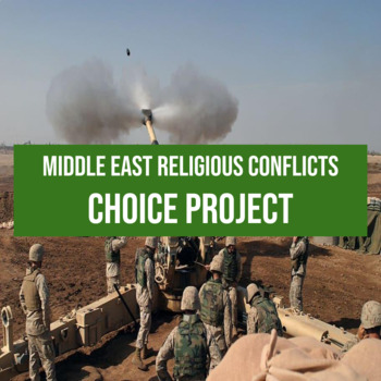 Preview of Middle East Religious Conflicts Choice Research Assessment with Rubric