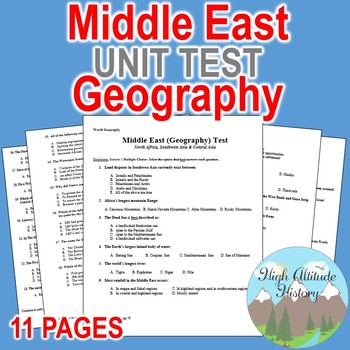 Preview of Middle East Test (Geography)