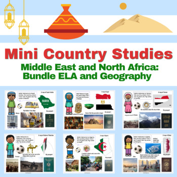 Preview of Middle East and North Africa: Mini Country Study Bundle ELA and Geography