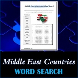 Middle Eastern Countries Word Search Puzzle