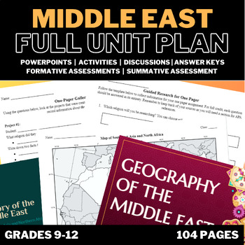 Preview of Middle Eastern Geography Unit Bundle