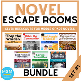 Middle Grade Novel Escape Rooms Bundle - Set 1