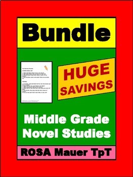 Preview of Middle Grades Book Companions Bundle Reading Comprehension Questions