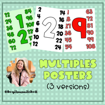 Preview of Middle Grades Multiples Posters