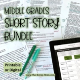 Middle Grades Short Story Bundle with distance learning option