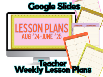 Preview of Middle/High Content Teacher Google Slides Planner