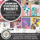 Middle, High School Art: Drawing & Collage, Positive & Neg