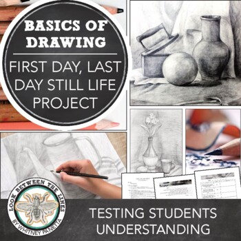 Preview of Middle, High School Art Drawing Lesson: Back to School Art Project, Still Life