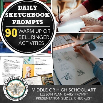 Preview of Middle, High School Art: Sketchbook Prompt, Class Opener or Bell Ringer Activity